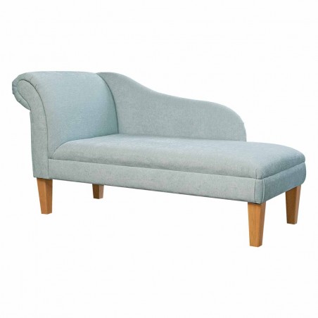 Chaise Longue in Duck Egg Fabric