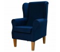 Standard Wingback Fireside Westoe Chair in a Notting Hill Navy Velvet Fabric