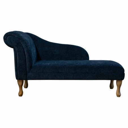 52" Medium Chaise Longue in a Manhattan Navy Marl Fabric