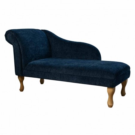 52" Medium Chaise Longue in a Manhattan Navy Marl Fabric