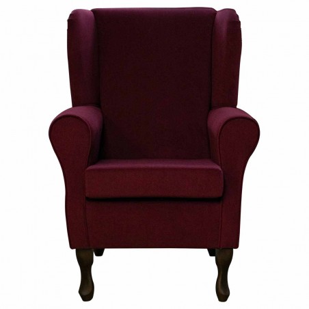 Standard Wingback Fireside Westoe Chair in a Notting Hill Burgundy Velvet Fabric