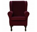 Standard Wingback Fireside Westoe Chair in a Notting Hill Burgundy Velvet Fabric