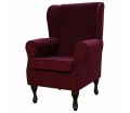 Standard Wingback Fireside Westoe Chair in a Notting Hill Burgundy Velvet Fabric