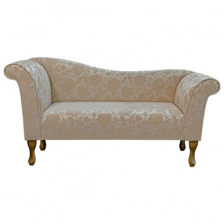 Designer Chaise Sofa in a Woburn Floral Beige Fabric