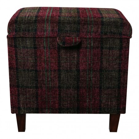 tall red ottoman