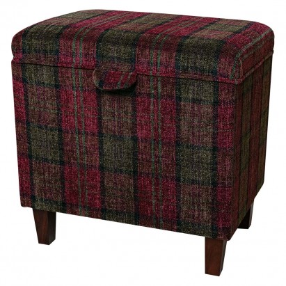LUXE Tall Storage Footstool Box, Ottoman, Pouffe in...