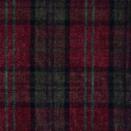 red tartan fabric