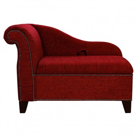 storage red chaise lounge