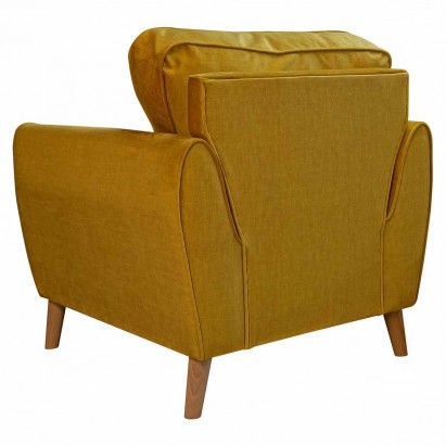 Julia Minimalist Chair in a Malta Gold Deluxe Velvet Fabric