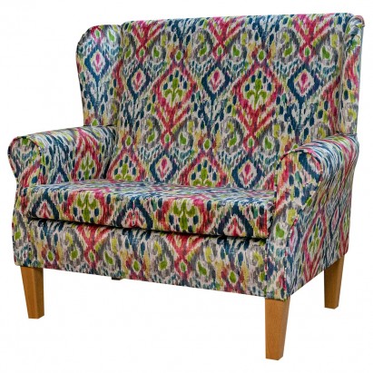 LUXE 2 Seater Wingback Sofa in a Prints Kilim Print...
