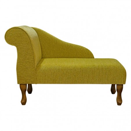 41" Mini Chaise Longue in a Napoli Lemon Weave Fabric