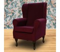 Standard Wingback Fireside Westoe Chair in a Notting Hill Burgundy Velvet Fabric