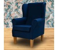 Standard Wingback Fireside Westoe Chair in a Notting Hill Navy Velvet Fabric