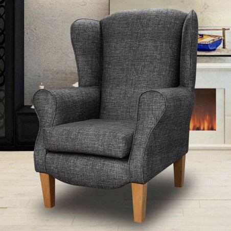 charcoal velvet chair