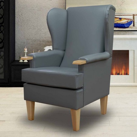 grey orthopedic armchair for the elderly