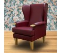 Kensington Orthopaedic Armchair in a Red Apple Faux Leather Vinyl  - Hospitality & Care Edition