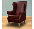 Standard Wingback Fireside Westoe Chair in a Denver Contract Vinyl Smooth Wine