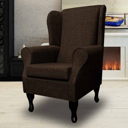 Standard Wingback Fireside Westoe Chair in a Lena...