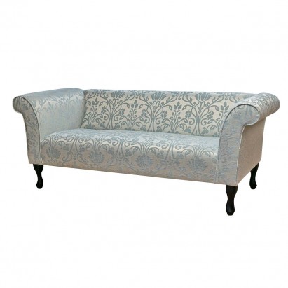 Compact 3 Seater Sofa in a Woburn Medallion Blue Fabric