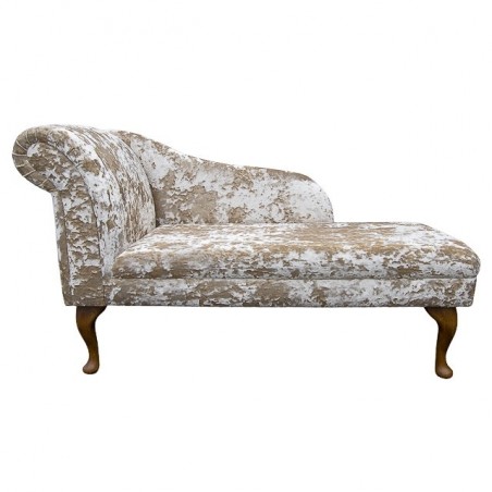 LUXE 52" Medium Chaise Longue in a Lustro Elder Chenille Fabric