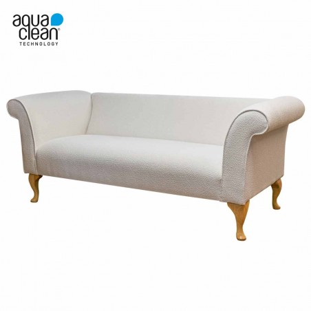 LUXE Compact 3 Seater Sofa in AquaClean Bella Natural Fabric