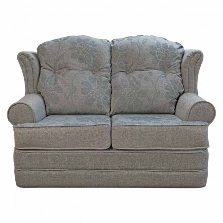 2 Seater Verona Sofa in a Paris Stone Floral Plain Fabric