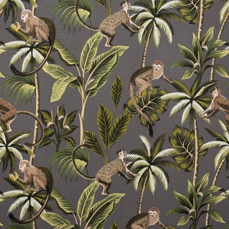 grey monkey fabric