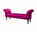 64" Large Window Seat Settle in a Monaco Boysenberry Supersoft Velvet Fabric