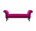 64" Large Window Seat Settle in a Monaco Boysenberry Supersoft Velvet Fabric