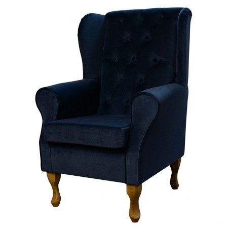 navy velvet chair