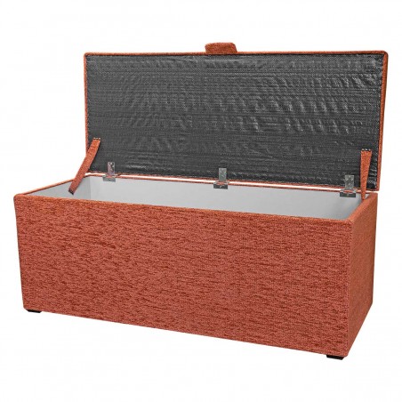 Storage Bench Ottoman in a Portobello Boucle Copper Fabric