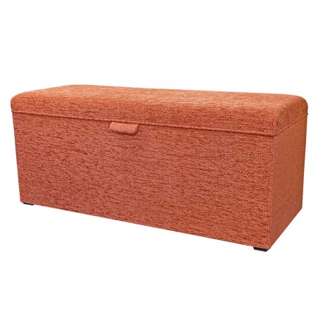 Storage Bench Ottoman in a Portobello Boucle Copper Fabric