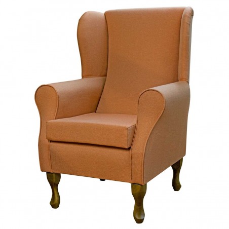 wingback terracotta armchair