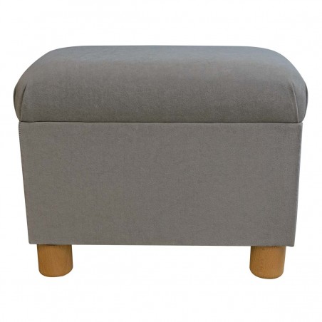 Pouffe Stool in a Notting Hill Plain Mist Velvet Fabric