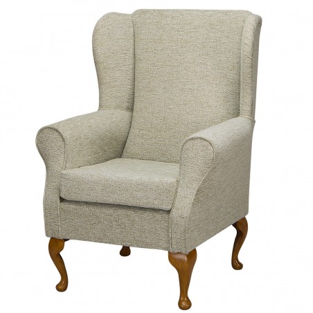 Standard Wingback Fireside Westoe Chair in a Cromwell Plain Alpine Fabric