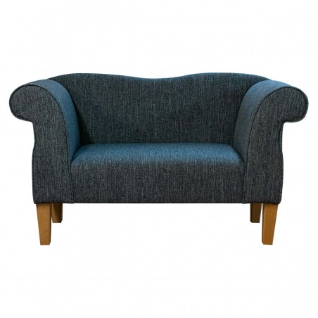 LUXE Small Chaise Sofa in an AquaClean Amble Denim Fabric