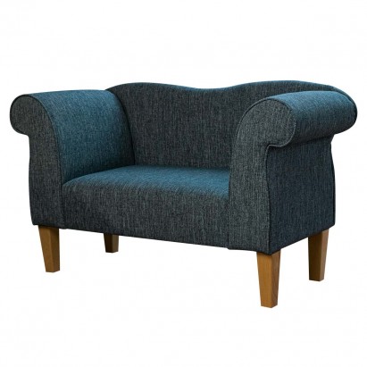LUXE Small Chaise Sofa in an AquaClean Amble Denim...