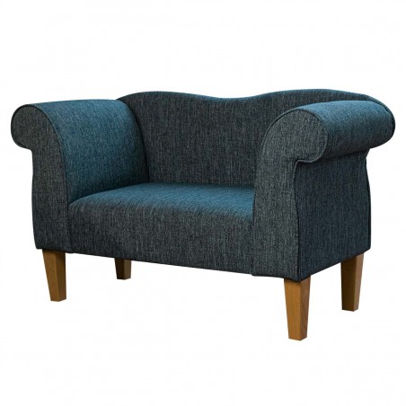 LUXE Small Chaise Sofa in an AquaClean Amble Denim Fabric