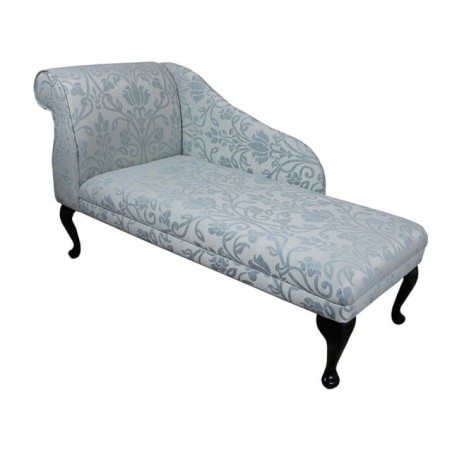 52" New Style Chaise Longue in a Medallion Blue Fabric - 17051