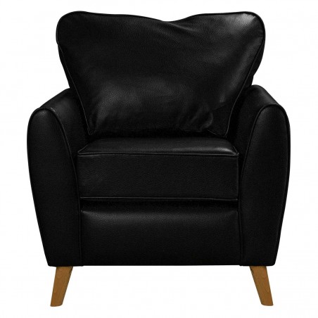 Julia Minimalist Chair in Denver Grained Black Contract Vinyl