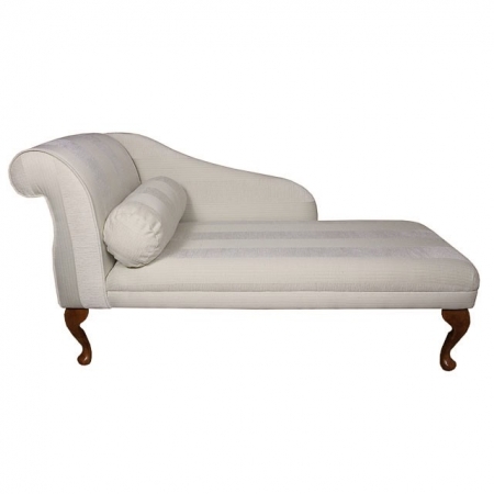 52" New Style Chaise Longue in a Oyster Stripe Fabric - 17064