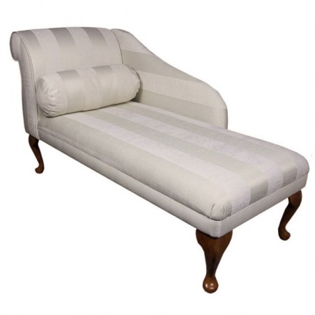 52" New Style Chaise Longue in a Oyster Stripe Fabric - 17064