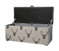 Storage Bench Ottoman in a Stag 100% Cotton Print Fabric