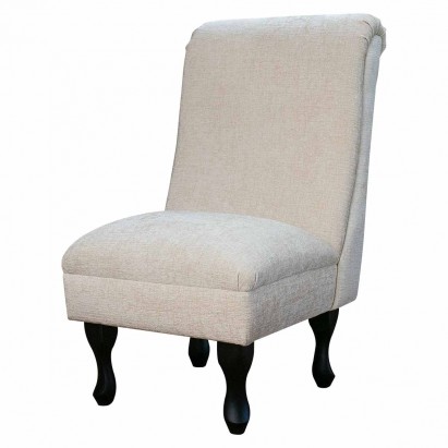 Bedroom Chair in a Carlton Ivory Chenille Fabric