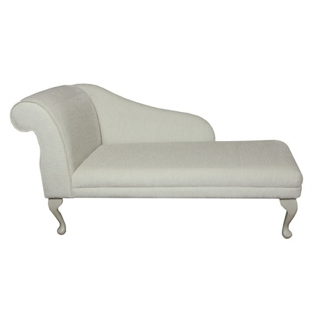 52" New Style Chaise Longue in a Plain Oyster Fabric - 17094
