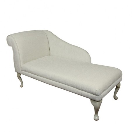 52" New Style Chaise Longue in a Plain Oyster Fabric - 17094