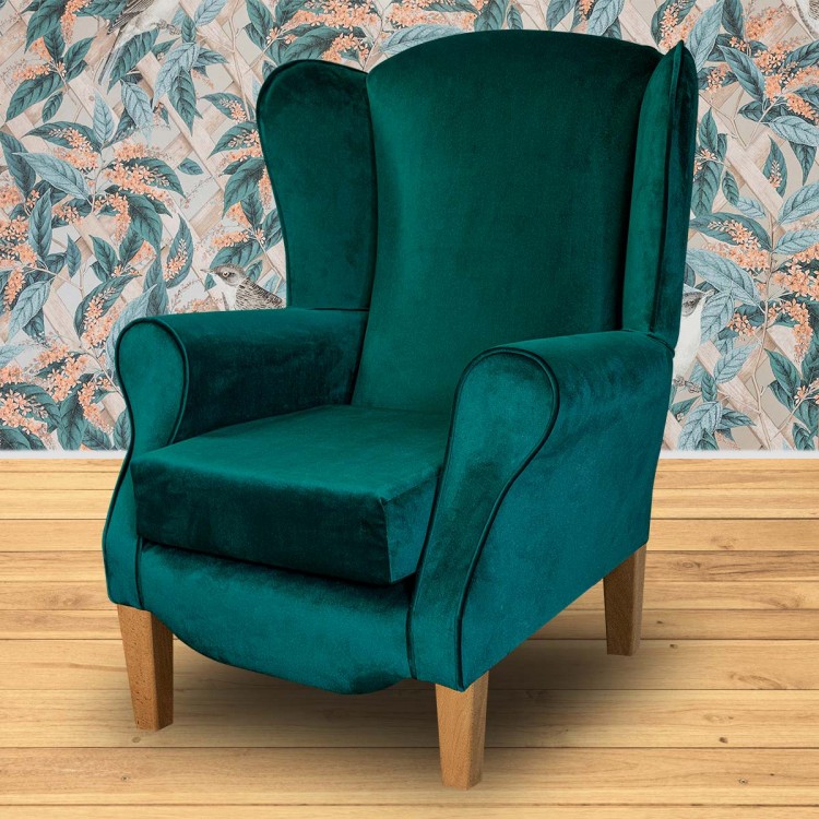 emerald green velvet chair