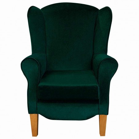 Duchess Wingback Armchair in a Malta Jasper Deluxe Velvet Fabric