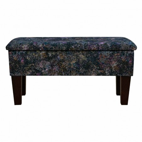 black velvet dressing table stool with storage