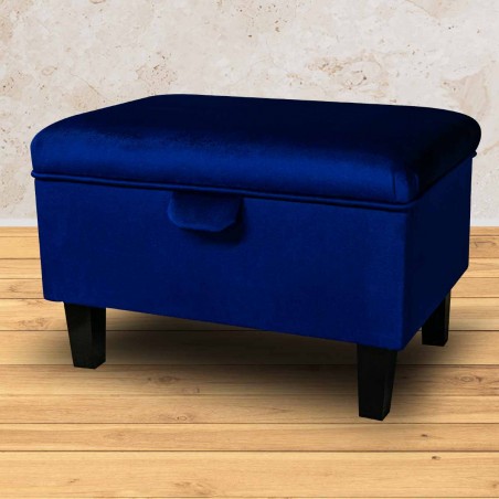 Storage Footstool, Ottoman, Pouffe in a Monaco Royal Supersoft Velvet Fabric